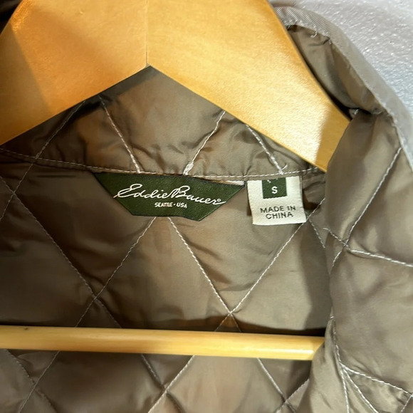Eddie Bauer Premium Goose Down 550 Fill Diamond Quilt Snap Vest Women’s Small - Picture 6 of 9